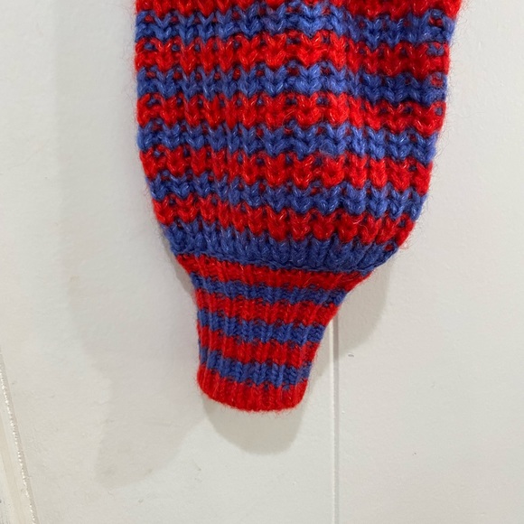 Zara Cropped ribbed stripped sweater with balloon sleeves. - Picture 6 of 6